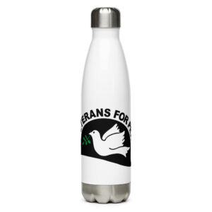 VFP Logo Stainless Steel Water Bottle (black on white)