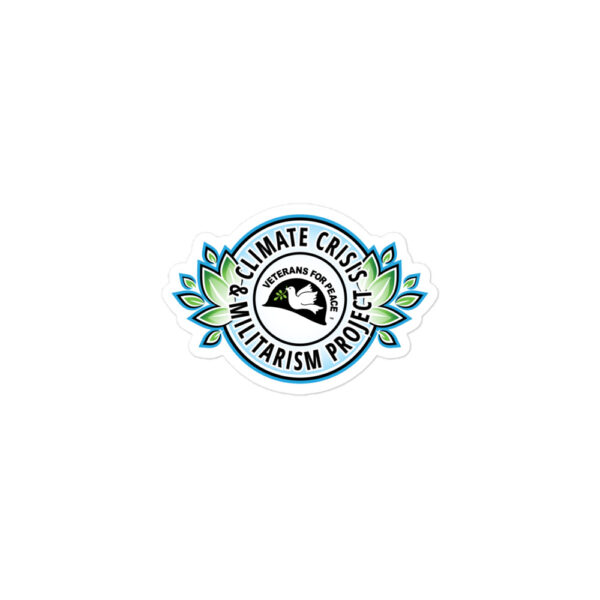 Climate Crisis and Militarism Stickers