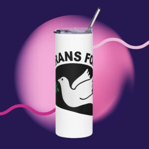 VFP Logo Stainless steel tumbler (black on white)