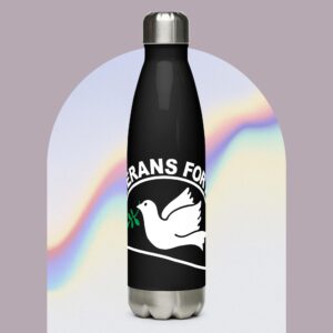 VFP Stainless Steel Water Bottle (white on black)