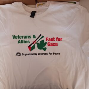 Veterans & Allies Fast for Gaza T-shirts - Limited Quantities